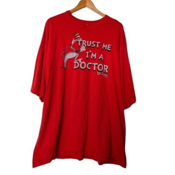 Dr. Seuss by Hybrid Apparel Men's Plus size 3X Red - Picture 2 of 6